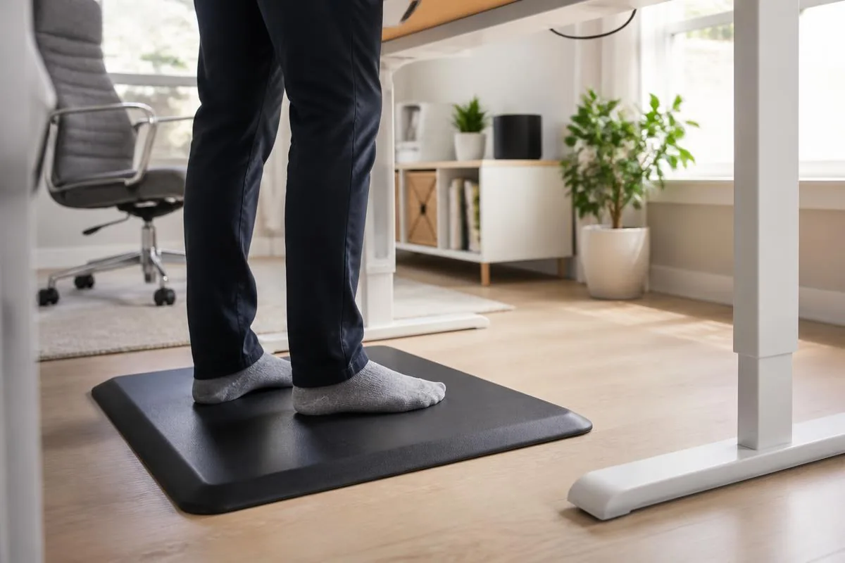 IMAGE — anti-fatigue mat under standing desk