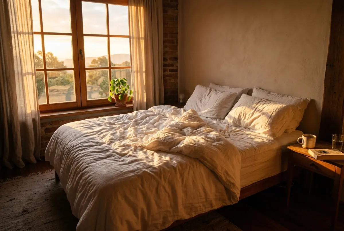 IMAGE — sunrise through bedroom window