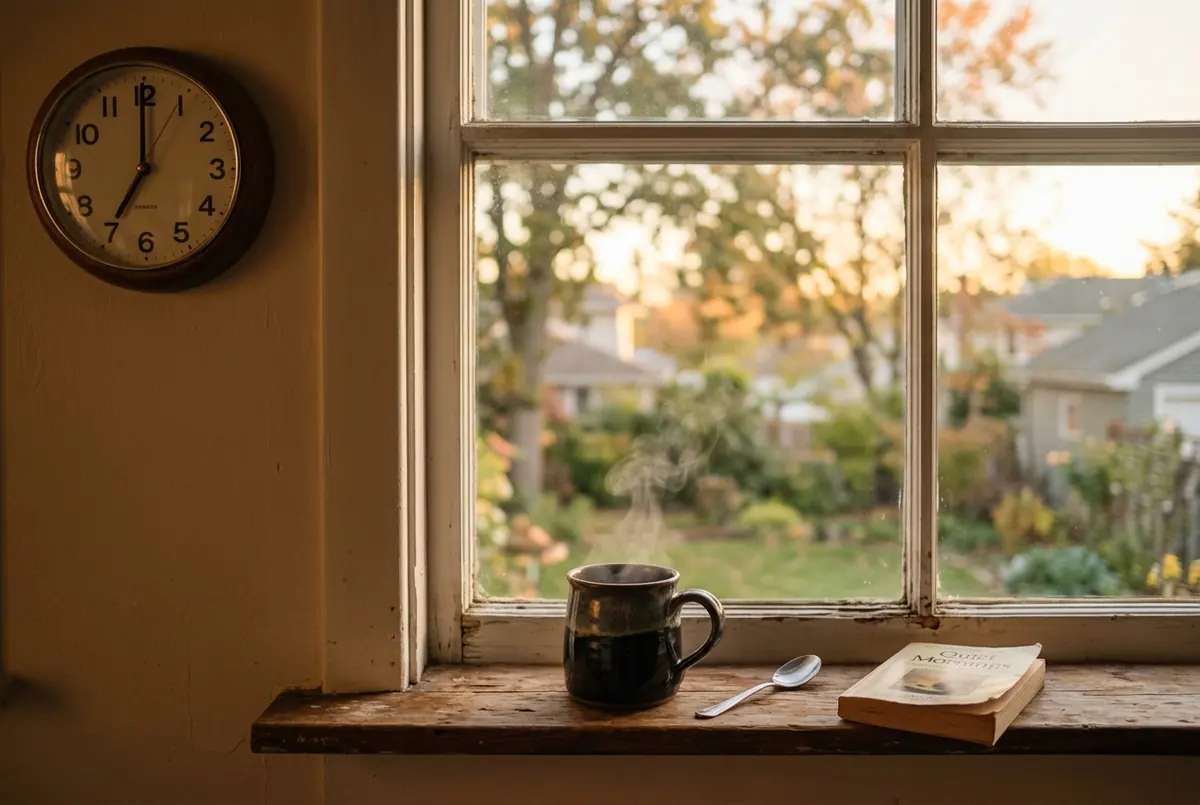 IMAGE — morning coffee cup by window light