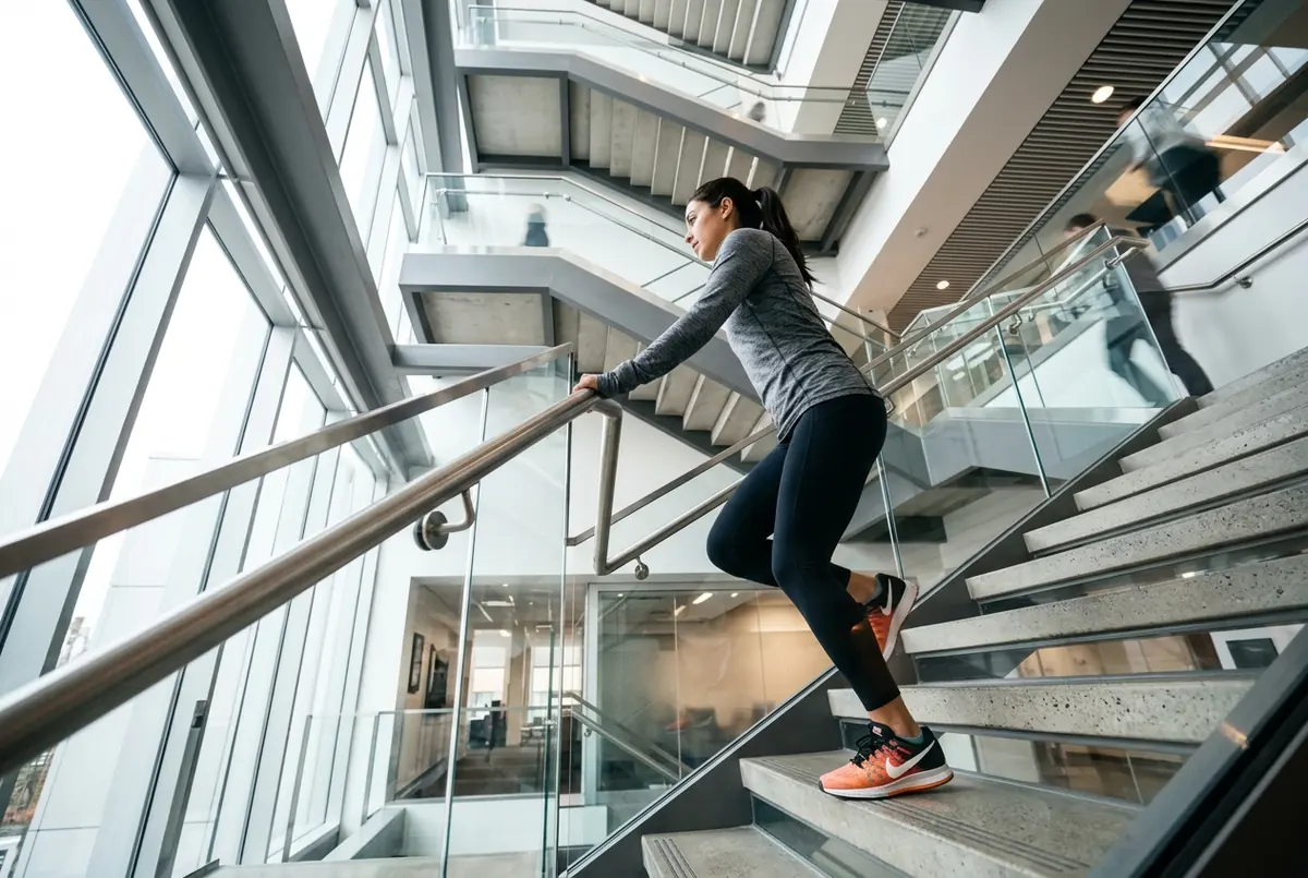 IMAGE — quick stair climb during workday